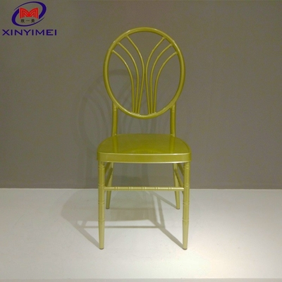 Zamówione krzesło Golden Phoenix Bamboo Line Backrest Europejski okrągły plecak Żelazny krzesło bankietowe